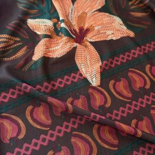 Tecido Tule De Malha Estampado Barrado Tucano Carmim • Conexão Tecidos 2