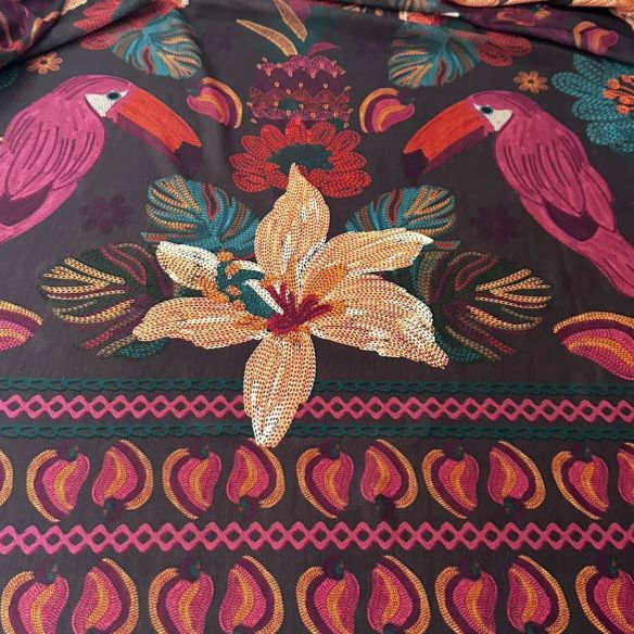 Tecido Tule De Malha Estampado Barrado Ii • Conexão Tecidos