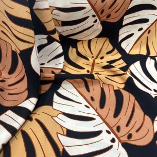 TECIDO VISCOSE ESTAMPADA COSTELA DE ADÃO • Conexão Tecidos