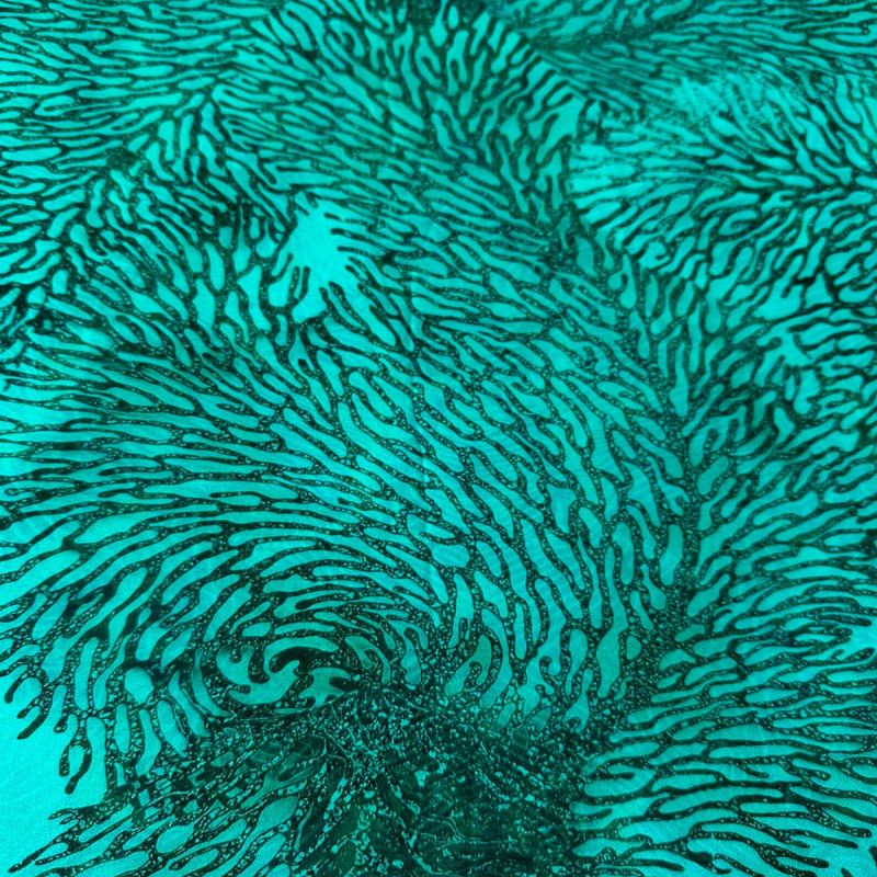 Tecido Crepe De Viscose Estampado Algas • Conexão Tecidos