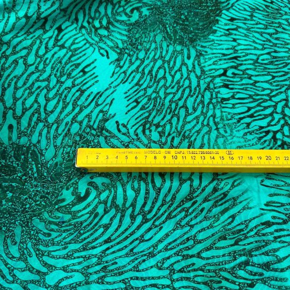 Tecido Crepe De Viscose Estampado Algas • Conexão Tecidos
