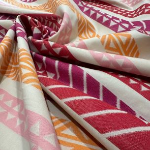 TECIDO TRICOLINE ORANGE TROPICAL TANGO • Conexão Tecidos