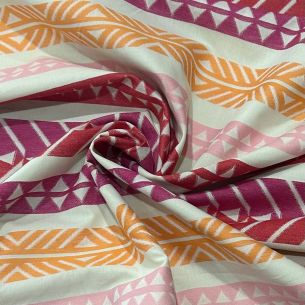 TECIDO TRICOLINE ORANGE TROPICAL TANGO • Conexão Tecidos 2