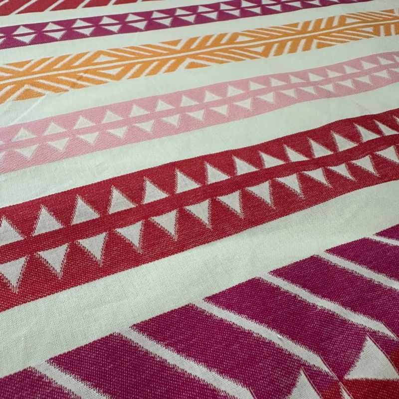 TECIDO TRICOLINE ORANGE TROPICAL TANGO • Conexão Tecidos