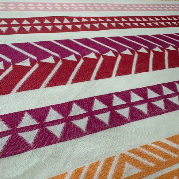 TECIDO TRICOLINE ORANGE TROPICAL TANGO • Conexão Tecidos