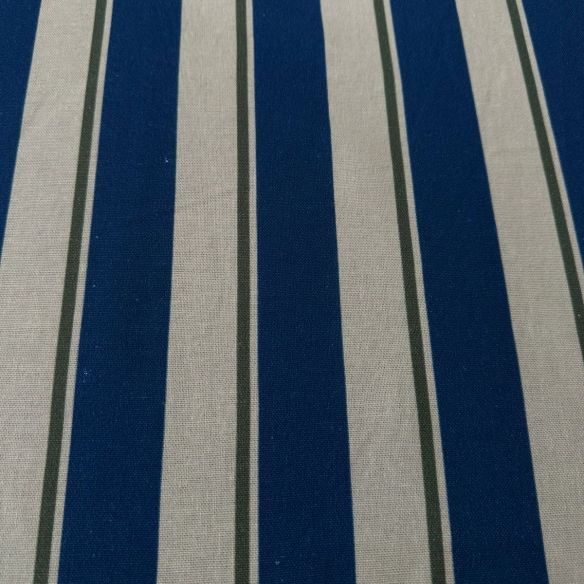 Tecido Linho Misto Listras Blue • Conexão Tecidos