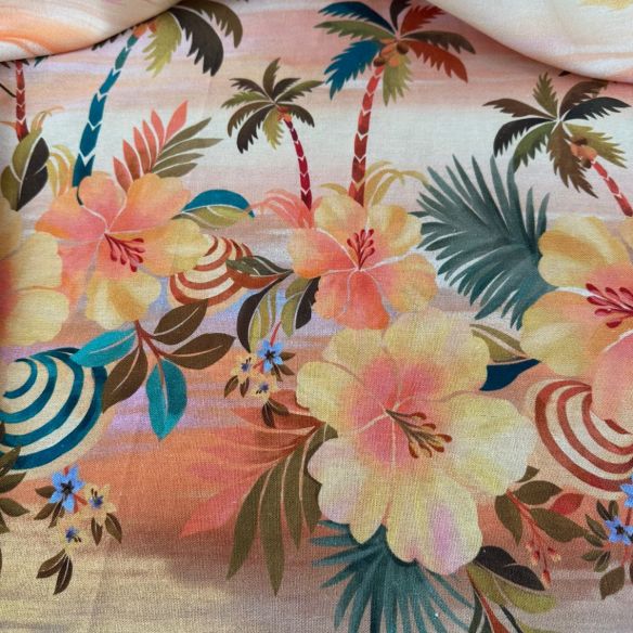 LINHO MISTO ESTAMPA BARRADA PRAIA • Conexão Tecidos