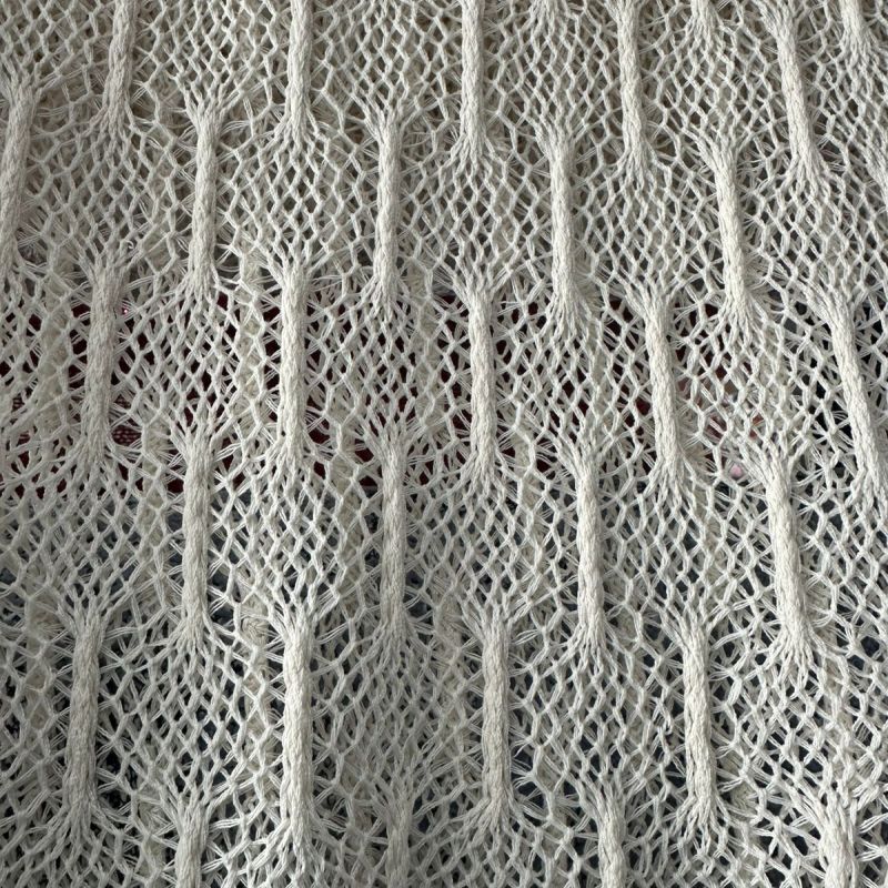 Tecido Crochet Rimini Macrame Natural • Conexão Tecidos