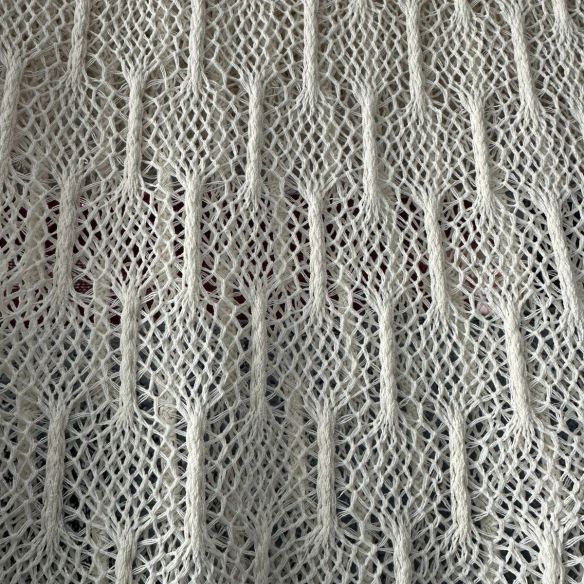 Tecido Crochet Rimini Macrame Natural • Conexão Tecidos