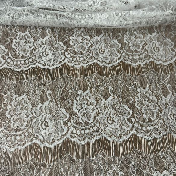 Tecido Renda Chantilly Branca. 