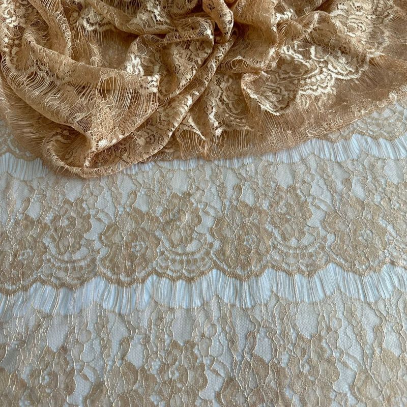 Tecido Renda Chantilly Nude • Conexão Tecidos