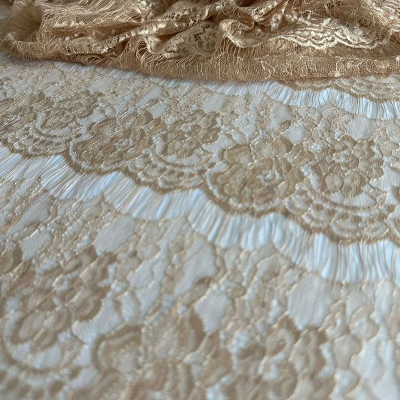 Tecido Renda Chantilly Nude • Conexão Tecidos