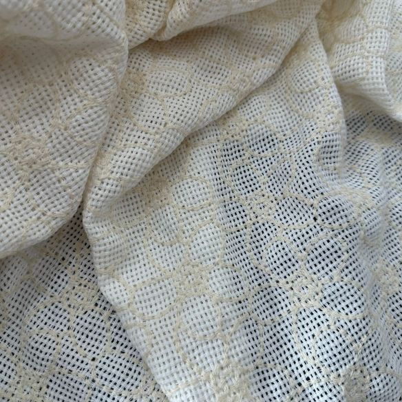 Tecido Tela Bordada Natural Off White • Conexão Tecidos