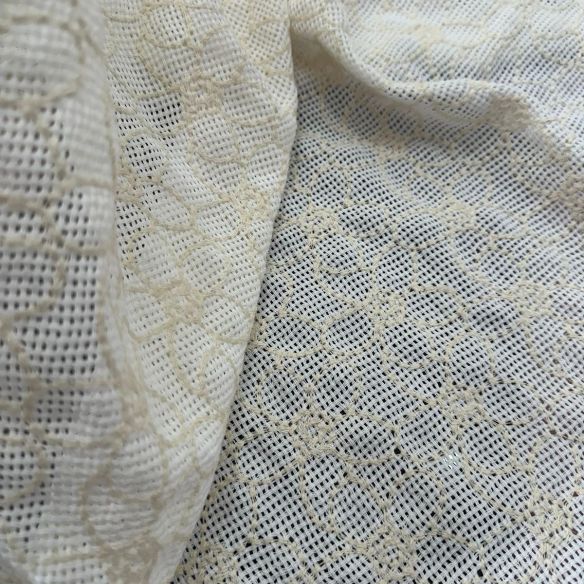 Tecido Tela Bordada Natural Off White • Conexão Tecidos