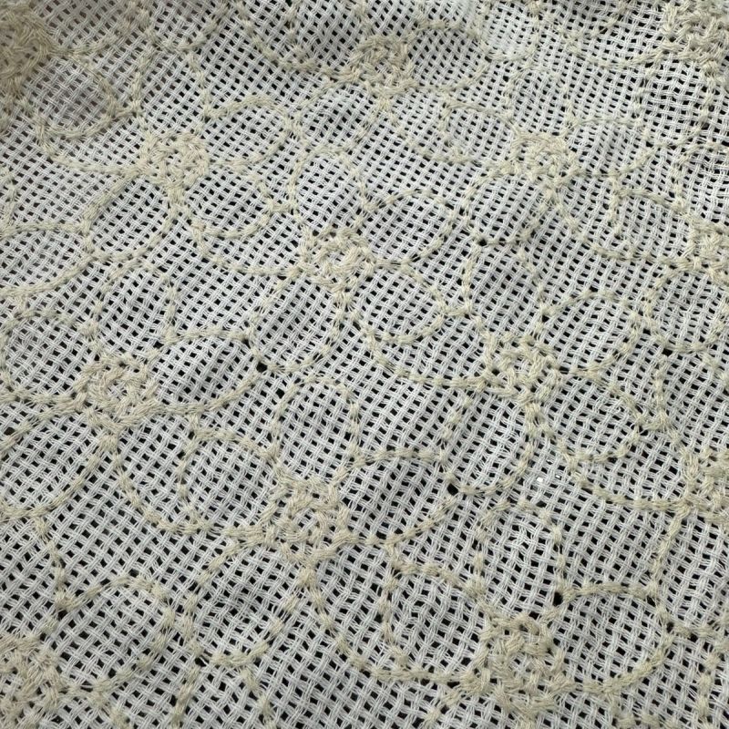 Tecido Tela Bordada Natural Off White • Conexão Tecidos