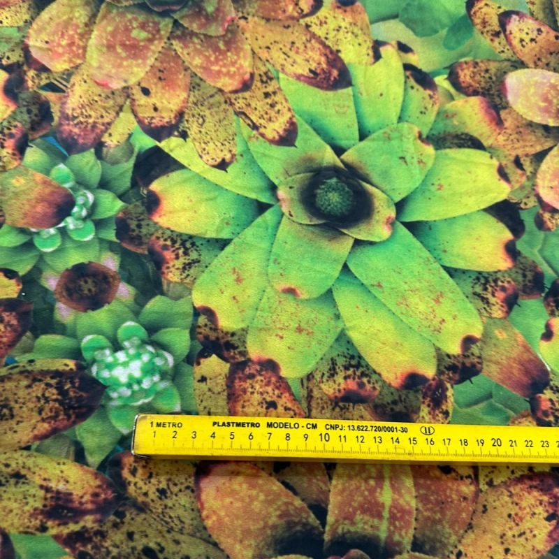 Tecido Cetim Toque De Seda Estampa Exclusiva Sol Tropical • Conexão