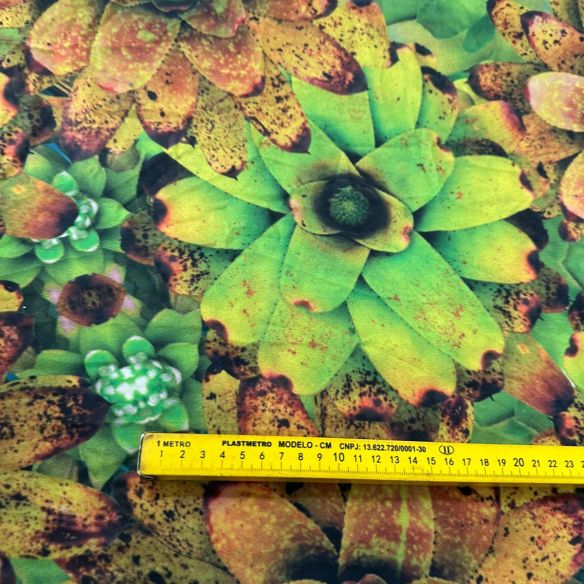 Tecido Cetim Toque De Seda Estampa Exclusiva Sol Tropical • Conexão