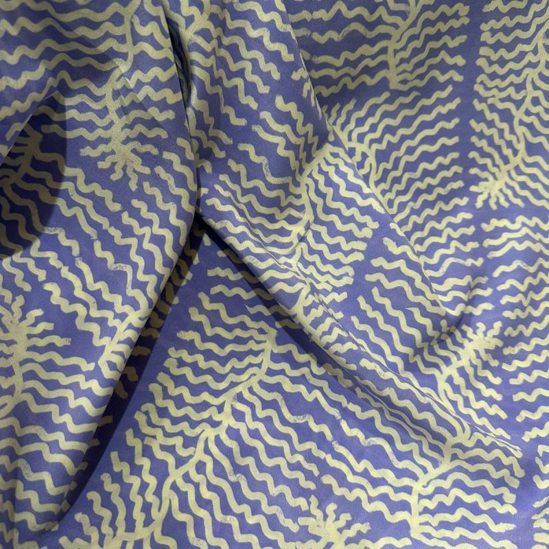 Tecido Crepe De Chine Estampado Corais • Conexão Tecidos