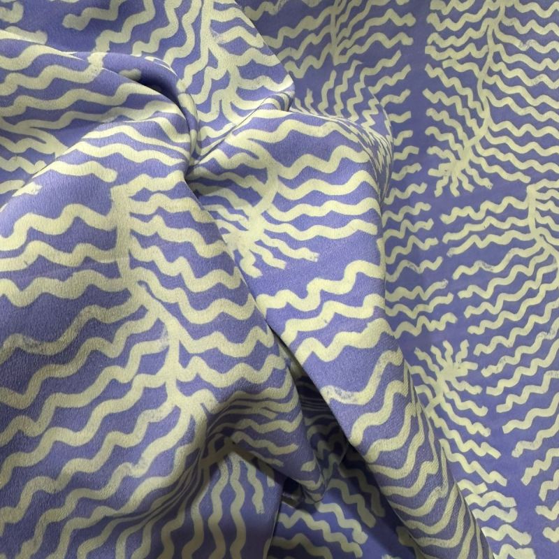 Tecido Crepe De Chine Estampado Corais • Conexão Tecidos