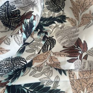 TECIDO CAMBRAIA DE LINHO MISTO FOLHAGEM III • Conexão Tecidos 2