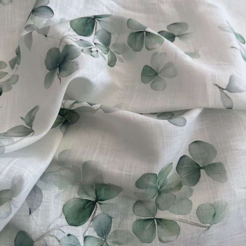 TECIDO CAMBRAIA DE LINHO MISTO FOLHAGEM IV • Conexão Tecidos