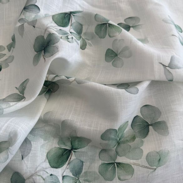 TECIDO CAMBRAIA DE LINHO MISTO FOLHAGEM IV • Conexão Tecidos