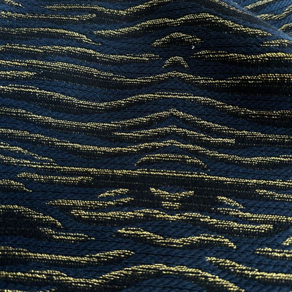 Tecido Jacquard Azul Soberano Gold • Conexão Tecidos