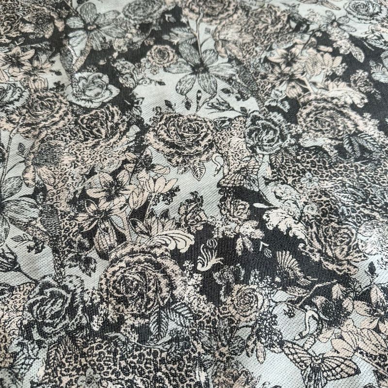Tecido Jacquard Leve Heritage Floral 100% Algodão • Conexão Tecidos