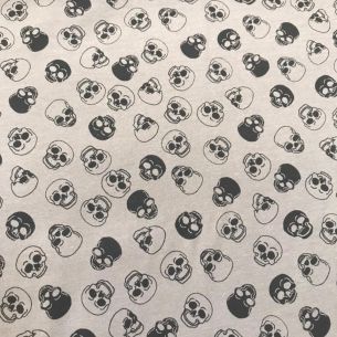 Tecido Tricoline Estampada Caveira 2 • Conexão Tecidos