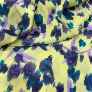 Tecido Crepe de Chine Estampado Jardim Monet Tropical • Conexão