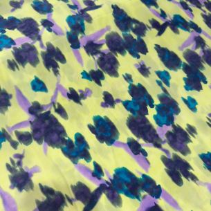 Tecido Crepe de Chine Estampado Jardim Monet Tropical • Conexão 2