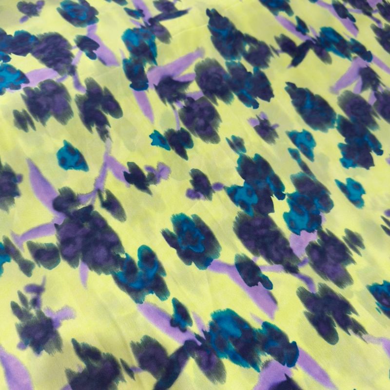 Tecido Crepe de Chine Estampado Jardim Monet Tropical • Conexão