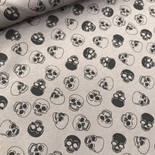 Tecido Tricoline Estampada Caveira 2 • Conexão Tecidos 2
