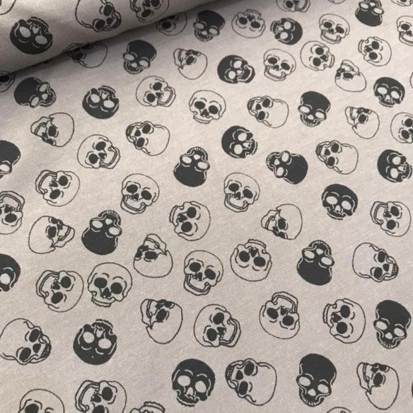 Tecido Tricoline Estampada Caveira 2 • Conexão Tecidos