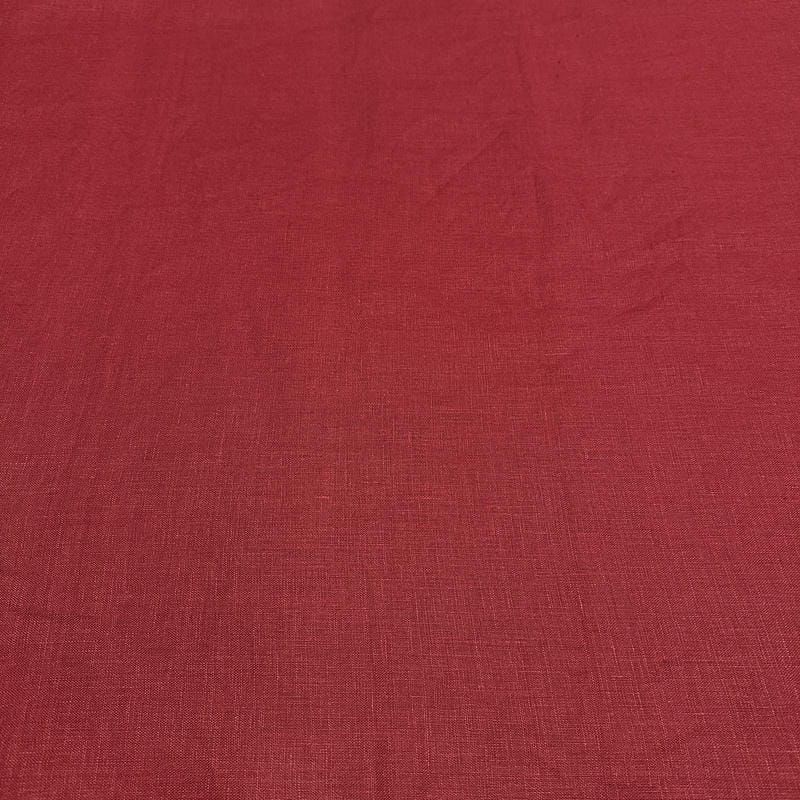 Tecido Linho Puro Liso Blood Red • Conexão Tecidos