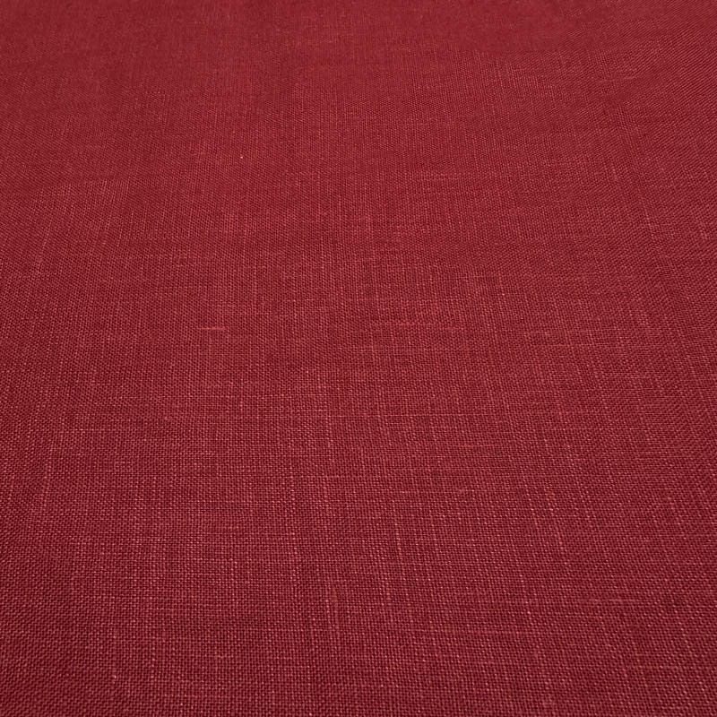 Tecido Linho Puro Liso Blood Red • Conexão Tecidos