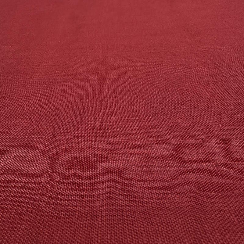 Tecido Linho Puro Liso Blood Red • Conexão Tecidos