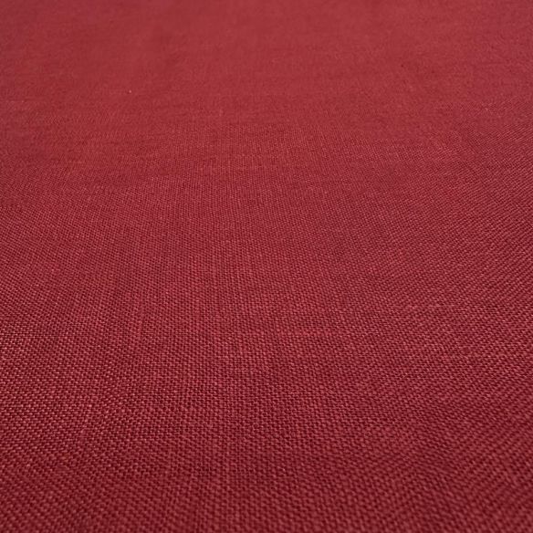 Tecido Linho Puro Liso Blood Red • Conexão Tecidos