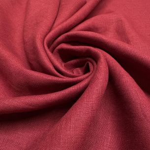 Tecido Linho Puro Liso Blood Red 2
