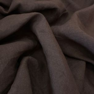 Tecido Linho Puro Liso Marrom café • Conexão Tecidos 2
