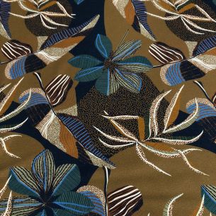 Tecido Viscose Estampada Selva Dourada • Conexão Tecidos 2