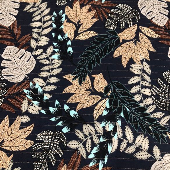 Tecido Viscose Estampada Noite Tropical • Conexão Tecidos