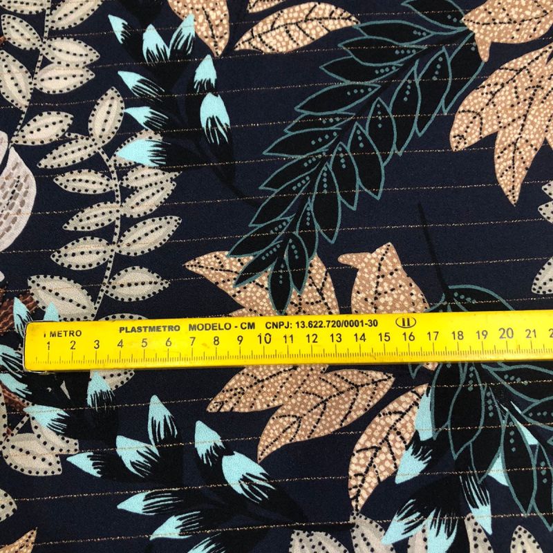 Tecido Viscose Estampada Noite Tropical • Conexão Tecidos