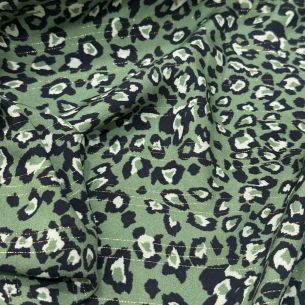 Tecido Viscose Estampada Verde Selvagem Foil • Conexão Tecidos