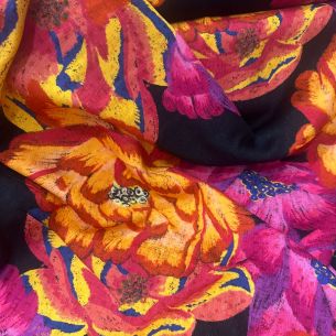 Tecido Viscose Maquinetada Estampada Brasa Floral • Conexão Tecidos 2