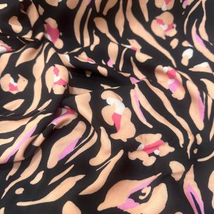 Tecido Viscose Estampada Safari Pink • Conexão Tecidos