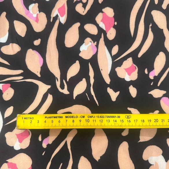 Tecido Viscose Estampada Safari Pink • Conexão Tecidos
