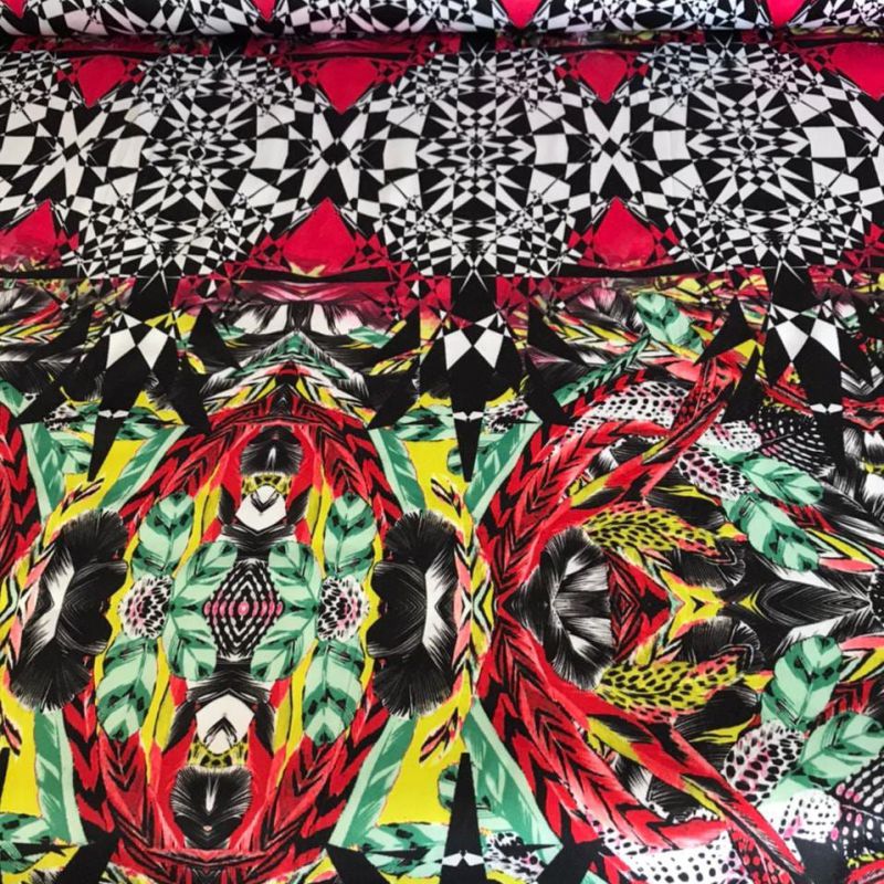 Tecido Sarja Estampada Etnic Colors • Conexão Tecidos