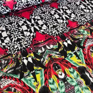 Tecido Sarja Estampada Etnic Colors • Conexão Tecidos 2