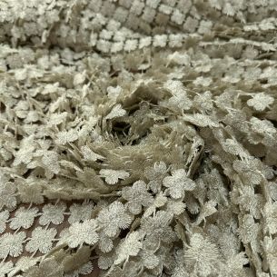 Tecido Renda Guipuir Bege Gold • Conexão Tecidos